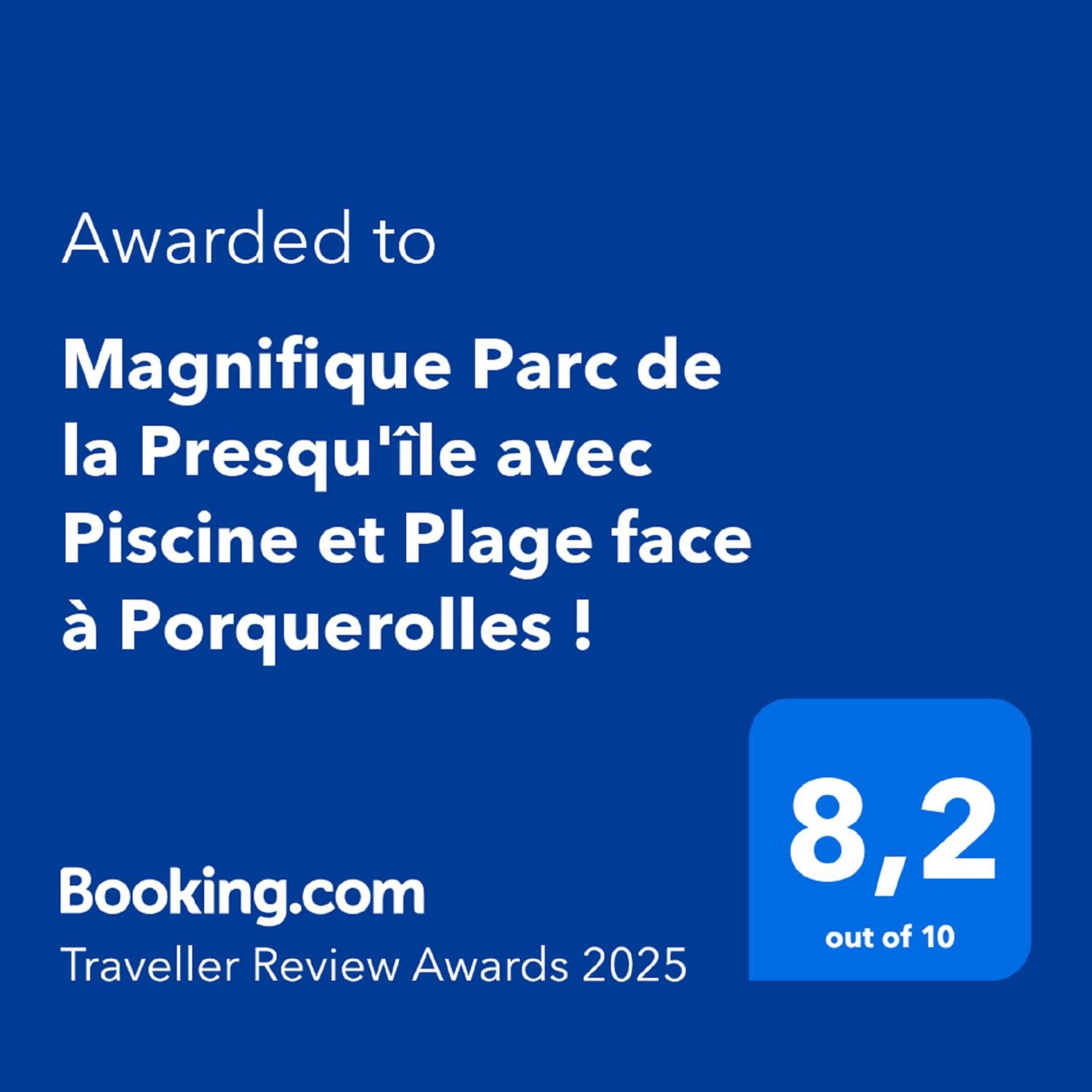 Magnifique Parc De La Presqu'Ile Avec Piscine Et Plage Face A Porquerolles ! Hyeres Exterior photo